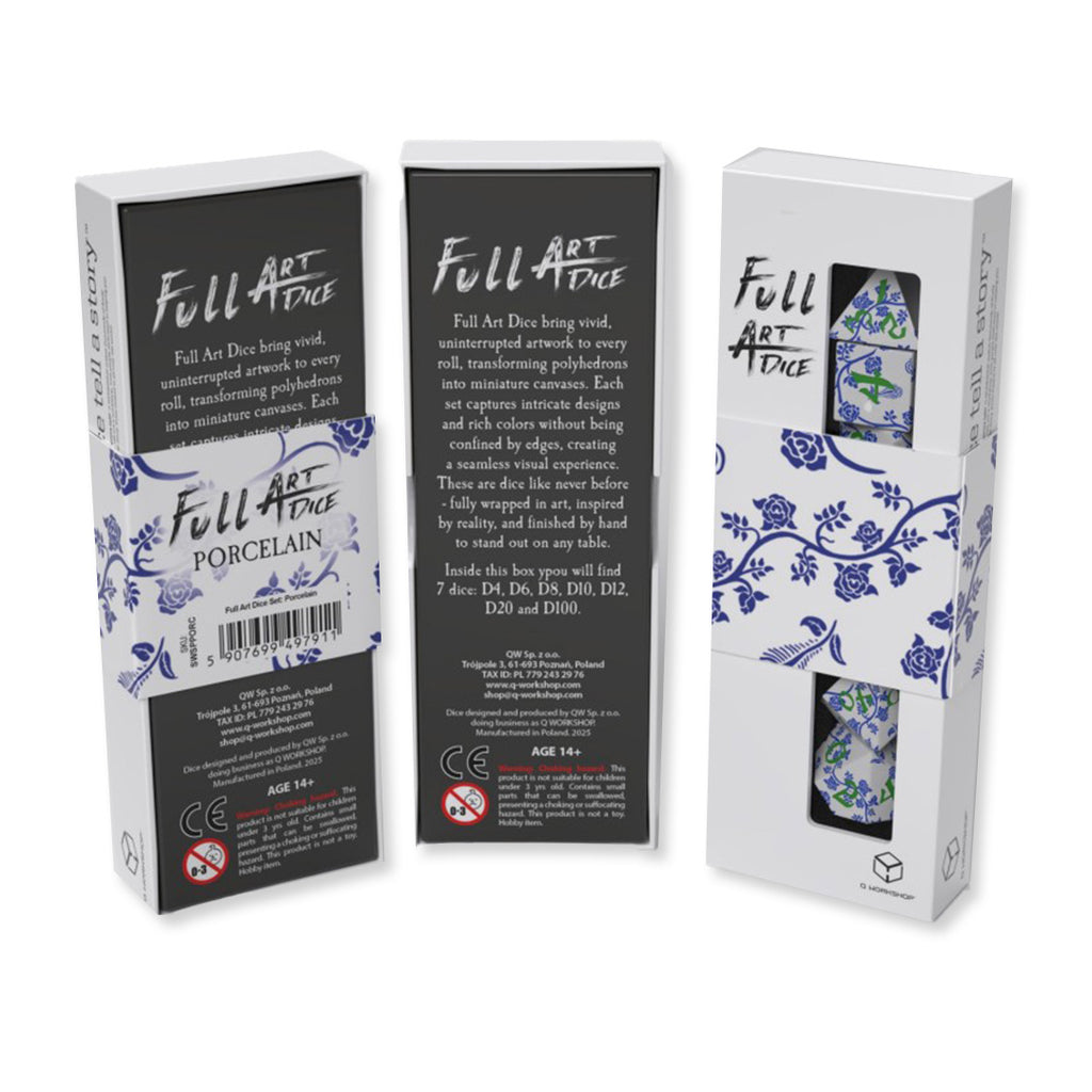 Full Art Dice™ Set: Porcelain Q-WORKSHOP Q-Workshop