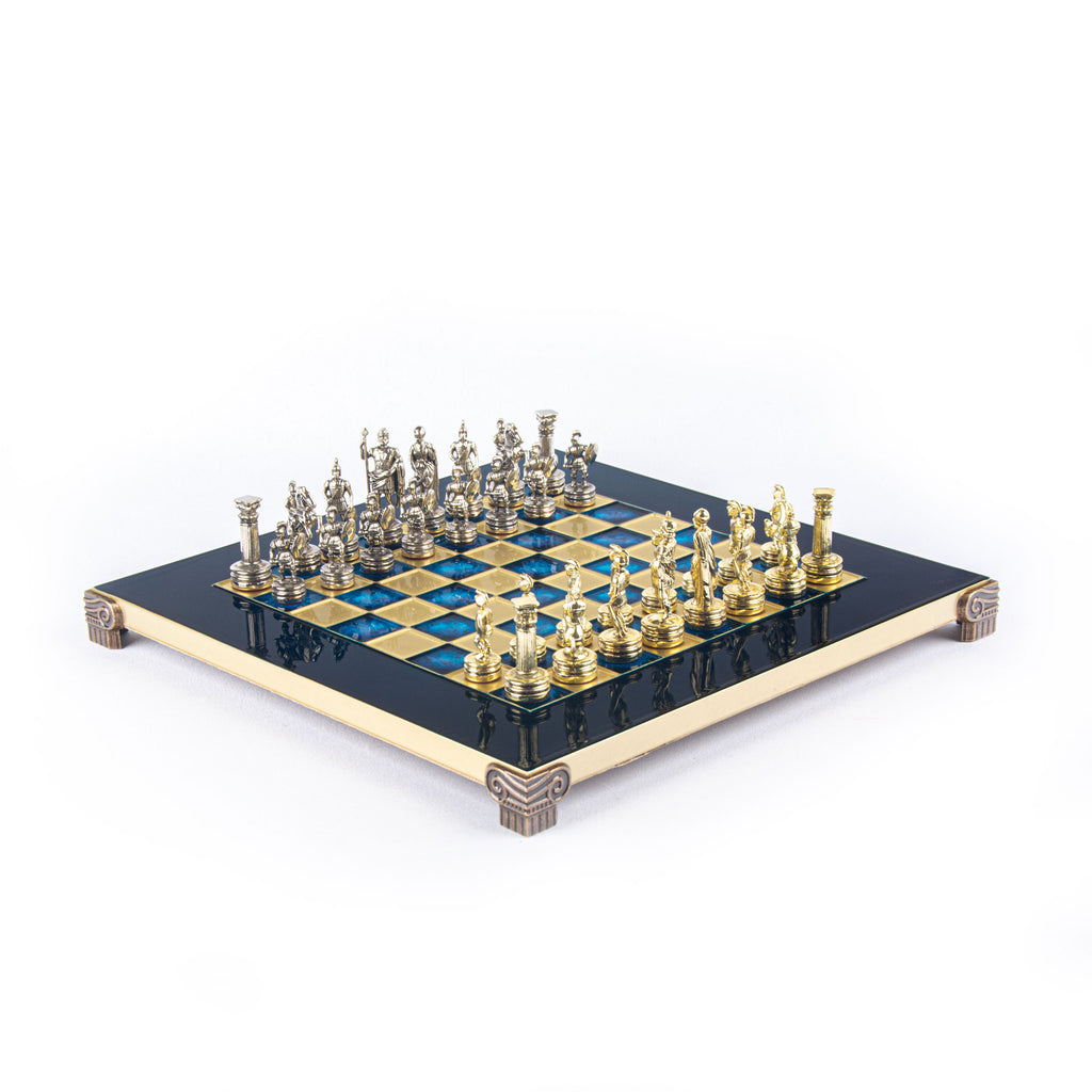 Greek Roman Period Chess Set 28x28cm with chessmen and chessboard Manopoulos Manopoulos