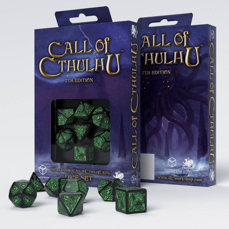 Call Of Cthulhu 7th Edition Dice Set black and green Q-Workshop
