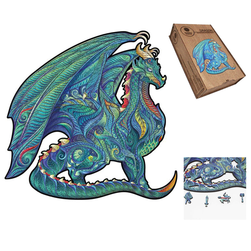 Dragon Wooden Puzzle XL size 870 pieces Fantasy Puzzles Fantasy Puzzles