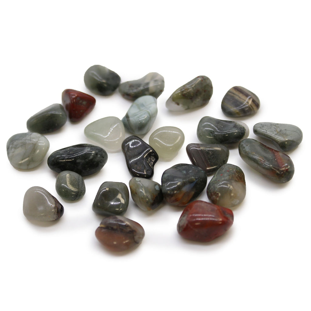 Small African Tumble Stones (24x) - Bloodstone - Sephtonite Blue Ancient Wisdom Ancient Wisdom
