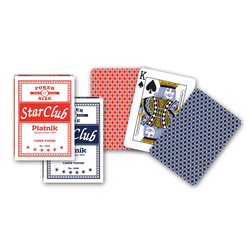 Piatnik Star Club Poker Card Decks 2 pcs. (red and blue) Piatnik
