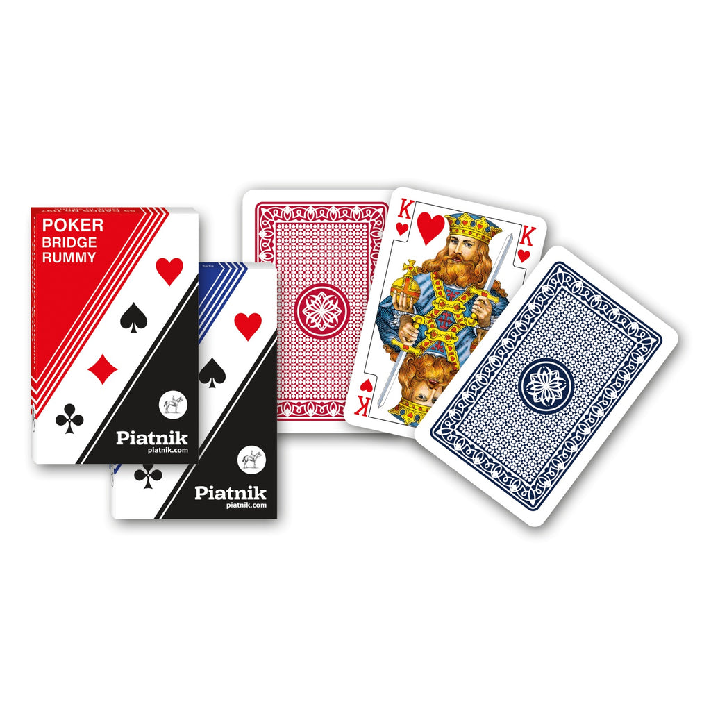 Piatnik Poker-Bridge-Rummy Card Decks 2 pcs. (red and blue) Piatnik