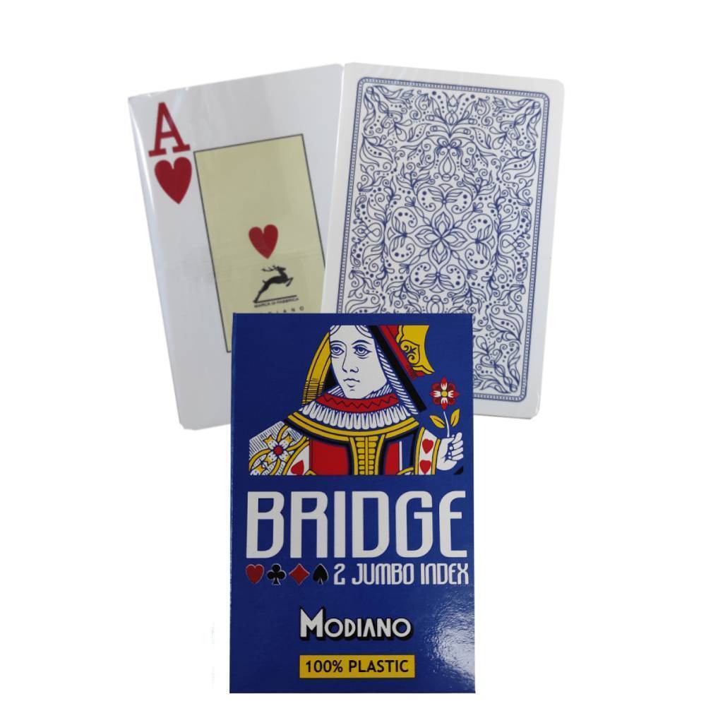 Modiano Bridge 2 Jumbo Index playing cards (blue) Modiano
