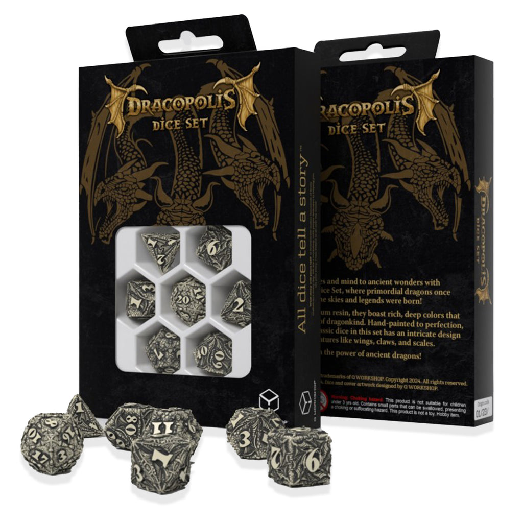 Dracopolis Dice Set - The Scandinavian Blackfang Q-WORKSHOP Q-Workshop