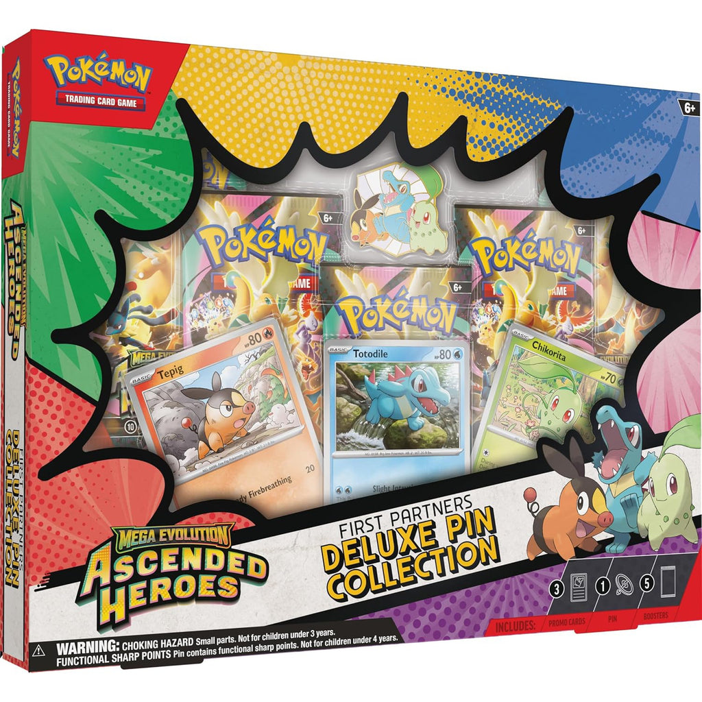 Pokémon Mega Evolution Ascended Heroes Deluxe Pin Collection First Partners Pokémon