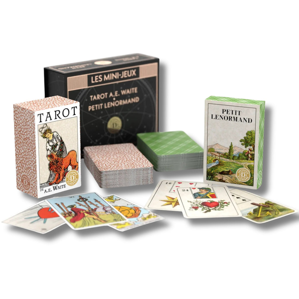 Les Mini-jeux - Tarot A.E. Waite & Petit Lenormand French editions by Cartamundi Cartomancie Dusserre Cartamundi
