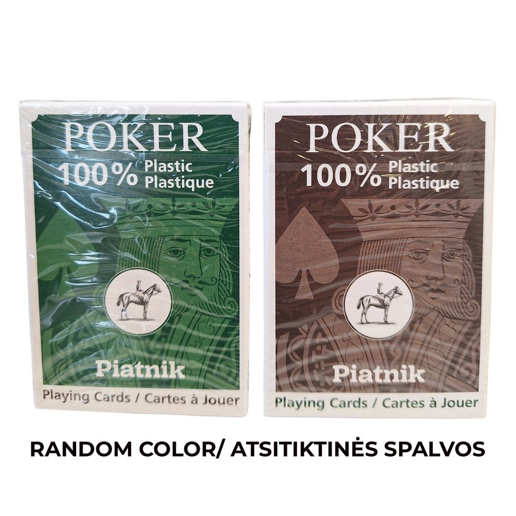 Piatnik 100% Plastic Poker Cards Deck 1 pc. (green or brown)