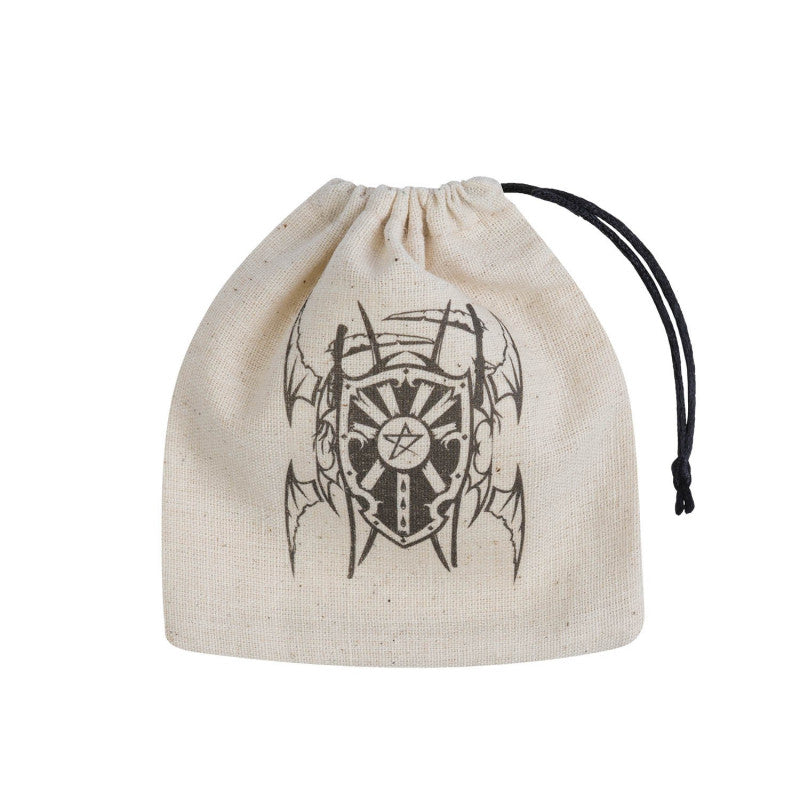 Vampire Basic Dice Bag Beige and black Q-Workshop