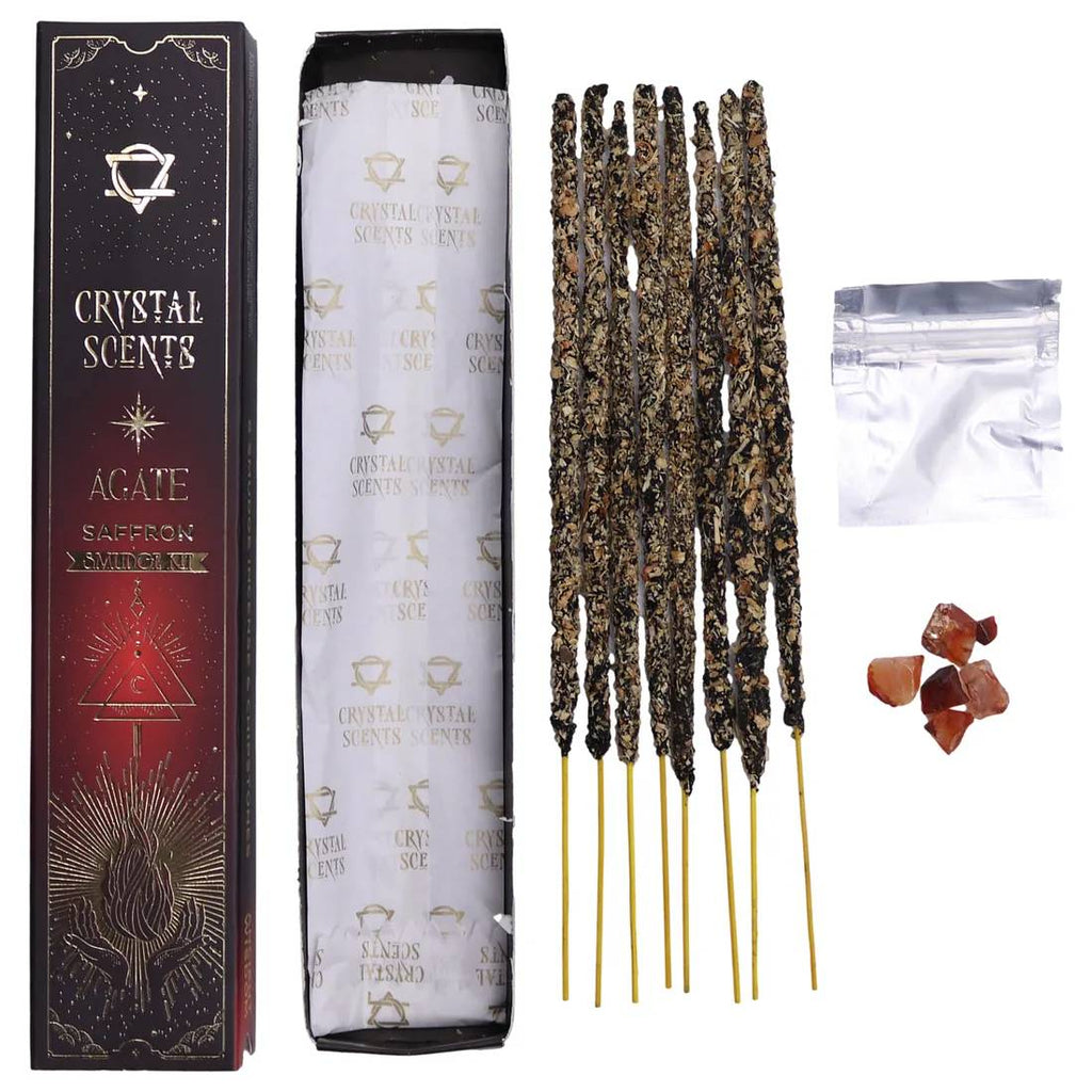 Red Agate Crystal Scents Smudge Incense - Saffron Crystal Scents
