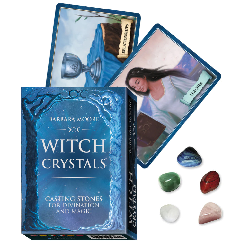 Witch Crystals Casting Stones for Divination and Magic kit Lo Scarabeo Lo Scarabeo