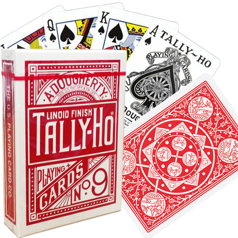 Bicycle Tally-Ho Fan back cards (Red) Bicycle