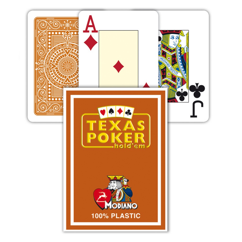 Modiano Texas Poker Hold Em Jumbo Index cards (brown) Modiano