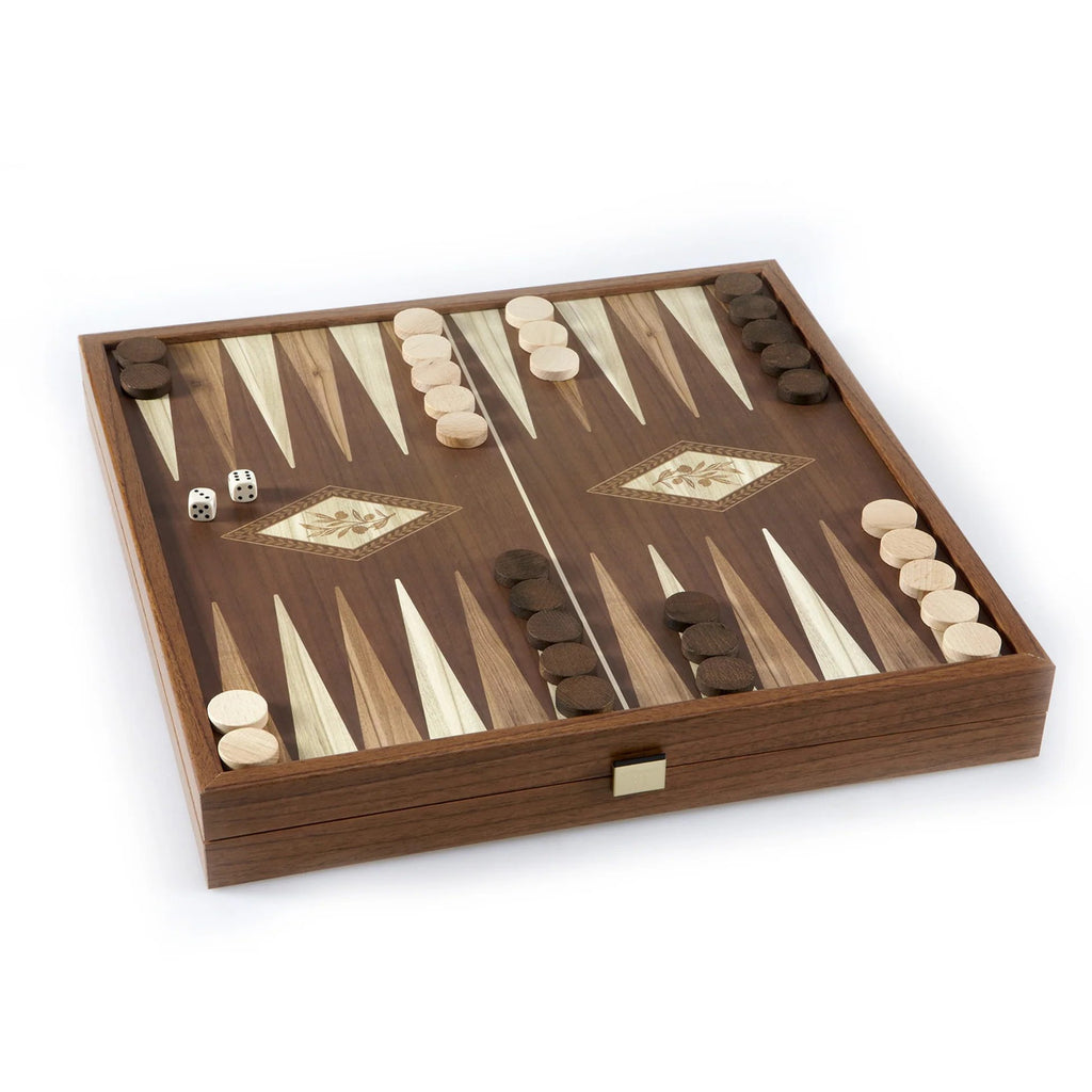 Classic Style 4-in-1 Combo Game Set: Chess, Backgammon, Ludo & Snakes (L size) Manopoulos Manopoulos