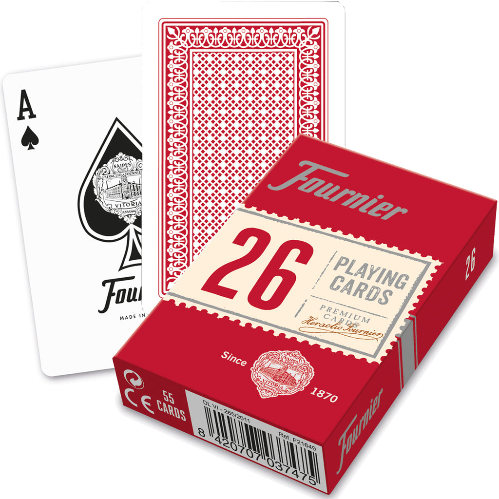 Fournier 26 Bridge cards (Red) Fournier
