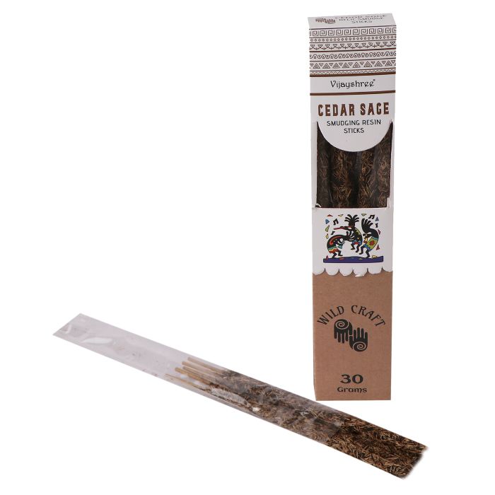 Golden Cedar Sage Smudging Resin Sticks Ancient Wisdom