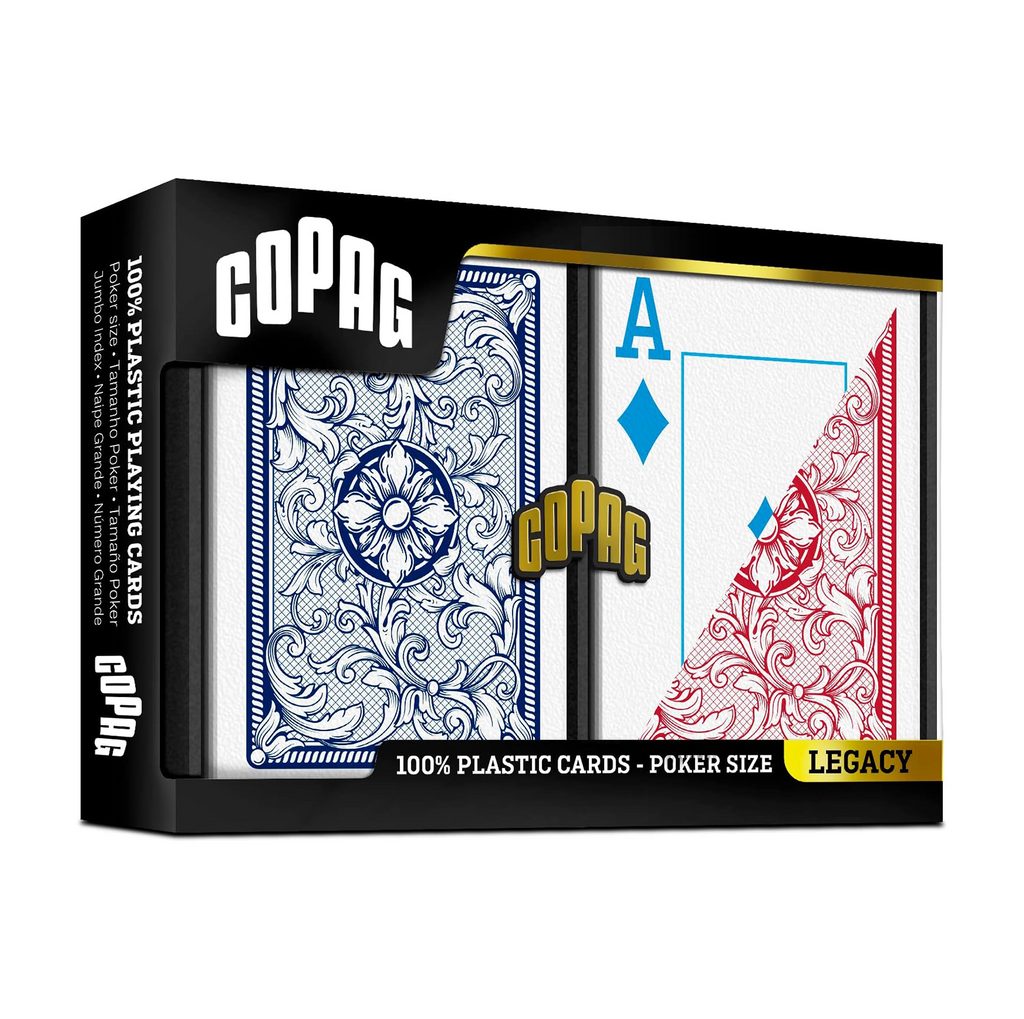 Legacy 4 Colors Poker Size Jumbo Index playing cards double deck (red and blue) Copag Copag