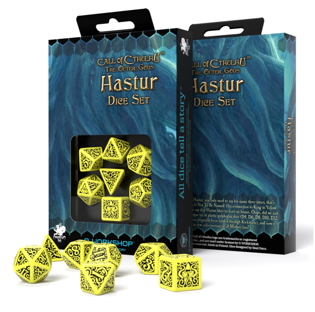 COC The Outer Gods Hastur Dice Set yellow and black Q-Workshop
