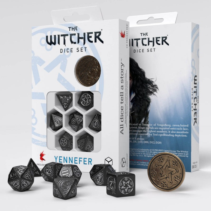 The Witcher Yennefer The Obsidian Star Dice Set black and silver Q-Workshop