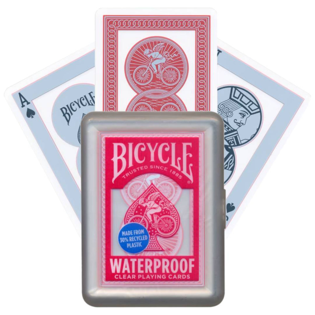 Bicycle Waterproof Clear Playing Cards Deck Red Bicycle