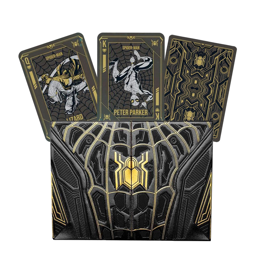 Spider-Man Black & Gold Playing Cards Difatta Difatta