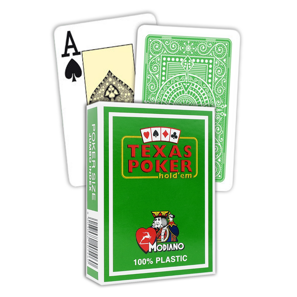 Modiano Texas Poker Hold Em Jumbo Index cards (light green) Modiano