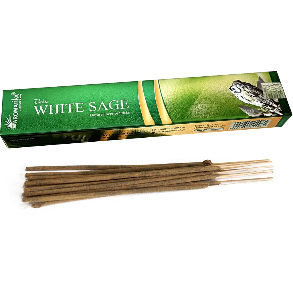 Vedic White Sage Natural Incense Sticks Aromatika Aromatika