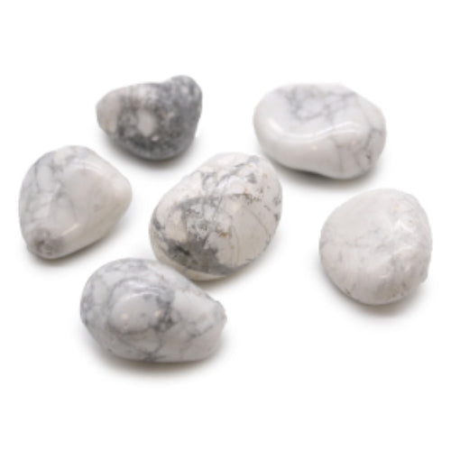 Large African Tumble Stones (6x) - White Howlite - Magnesite Ancient Wisdom
