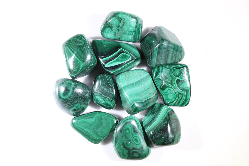 Large Tumble Stones - Malachite Grade SA (24x) Ancient Wisdom Ancient Wisdom