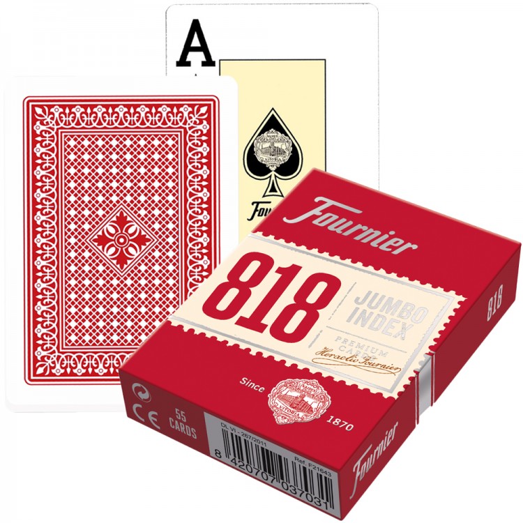 Minor Defect Fournier 818 poker cards (Red)