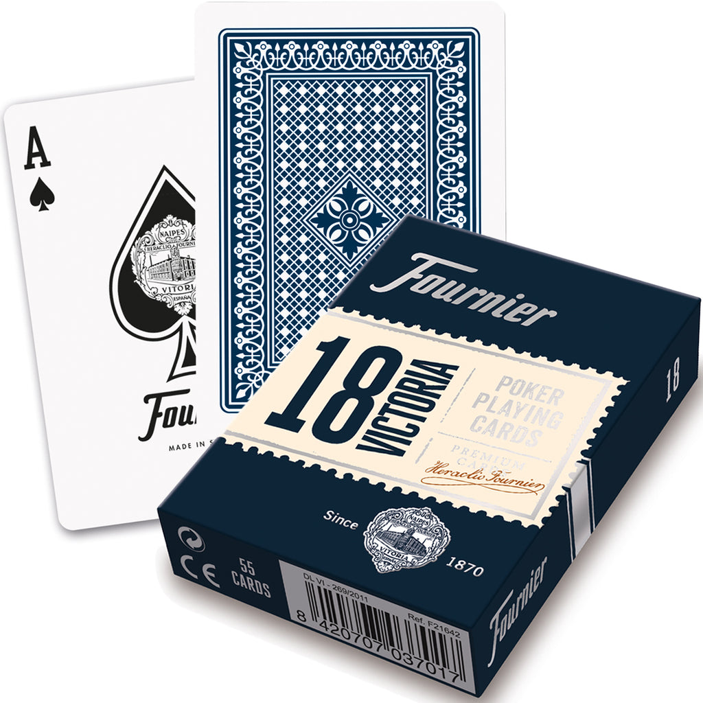 Fournier Victoria 18 poker cards (Blue) Fournier