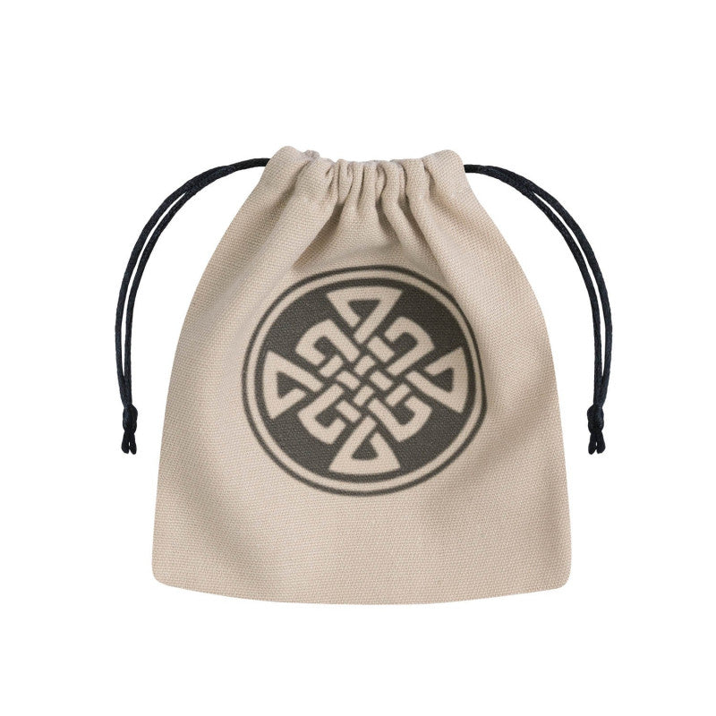 Celtic Dice Bag Beige and black Q-Workshop