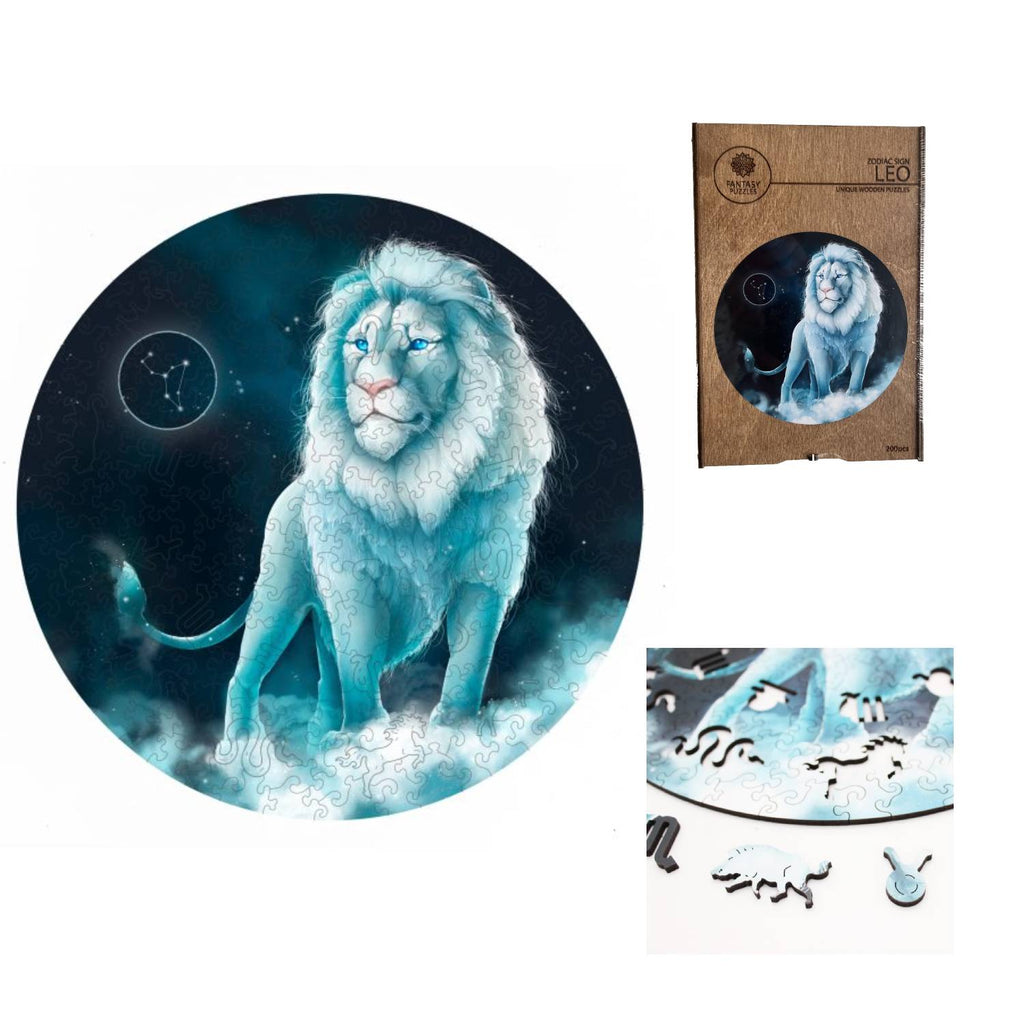 Leo Zodiac Sign Wooden Puzzle 200 pieces Fantasy Puzzles Fantasy Puzzles