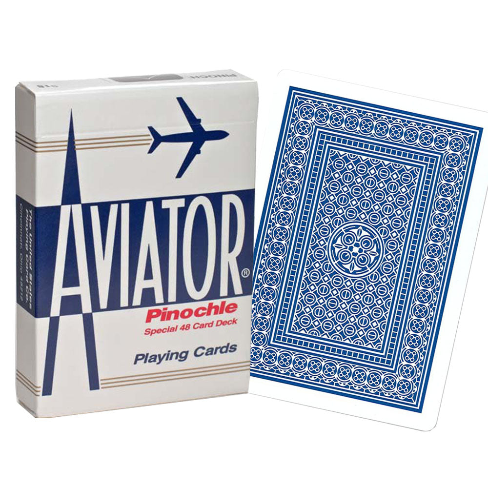 Aviator Pinochle Standard poker cards (Blue) Bicycle