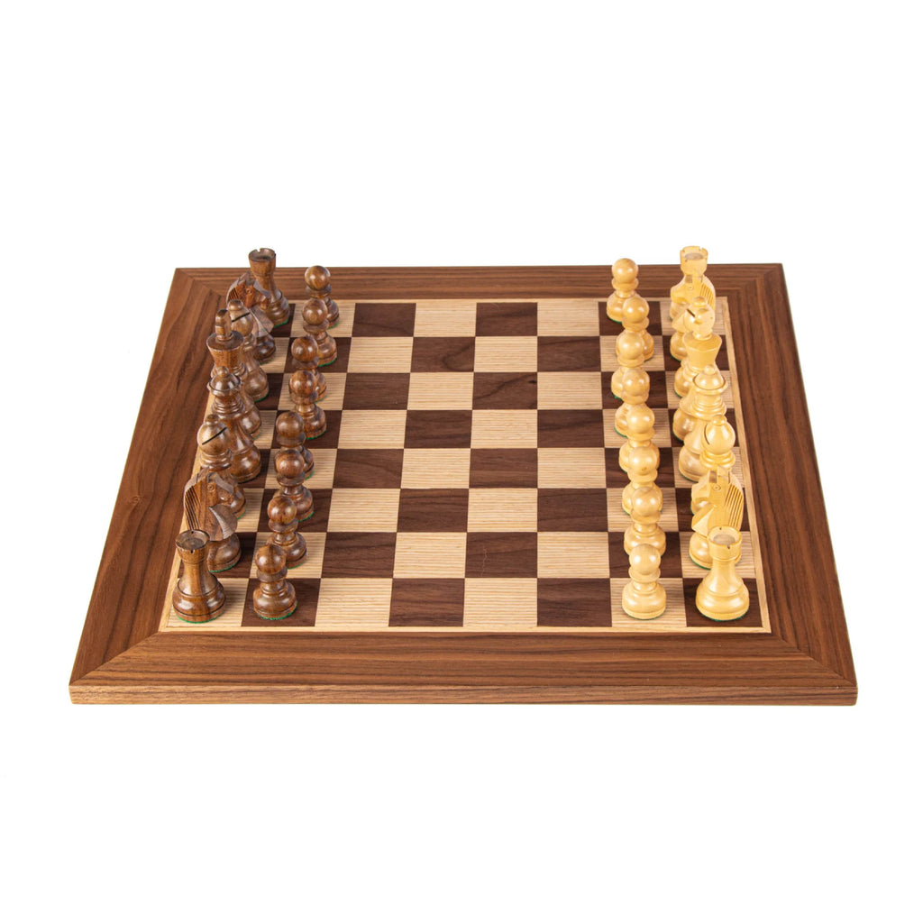 Walnut Chess set 40x40cm with Staunton Chessmen Manopoulos Manopoulos
