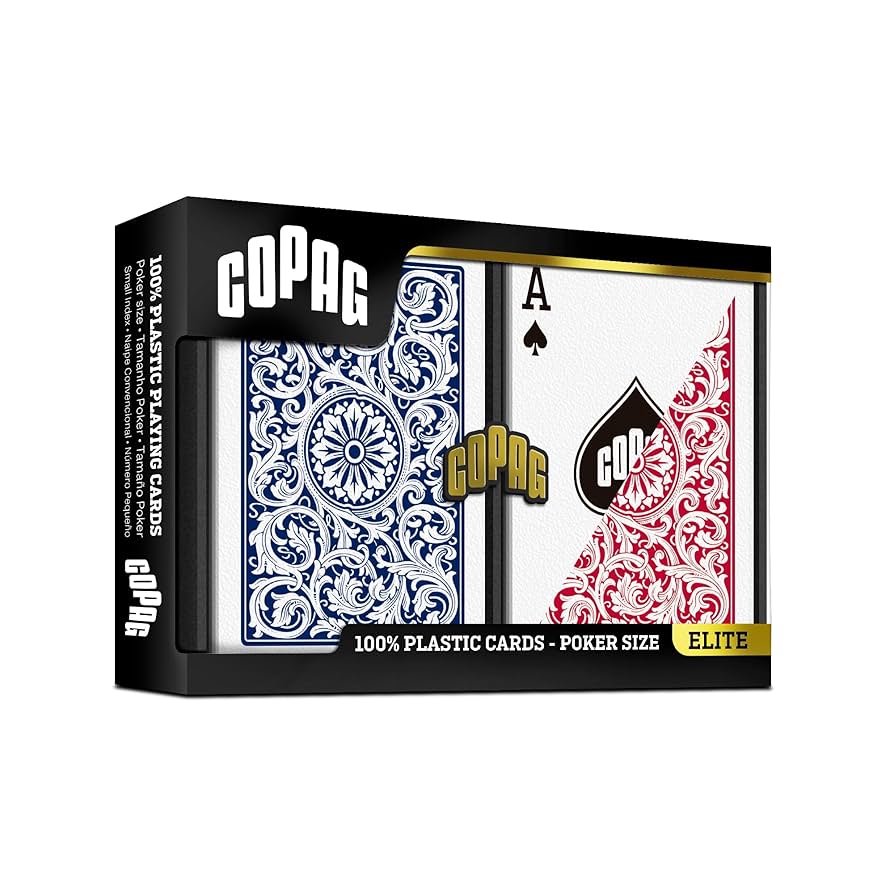 Copag Elite Poker double plastic playing cards deck Regular Index (red/blue) Copag