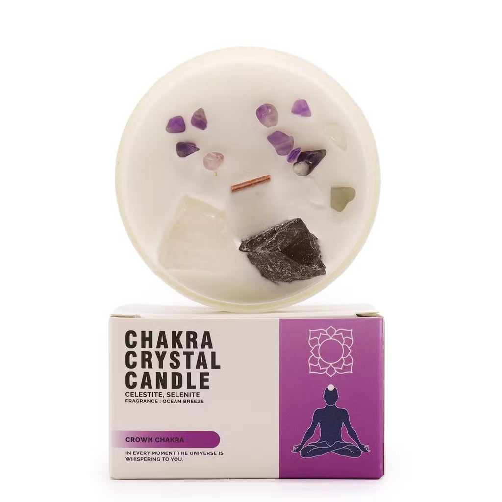 Chakra Crystal Candle - Crown Chakra Ancient Wisdom Ancient Wisdom