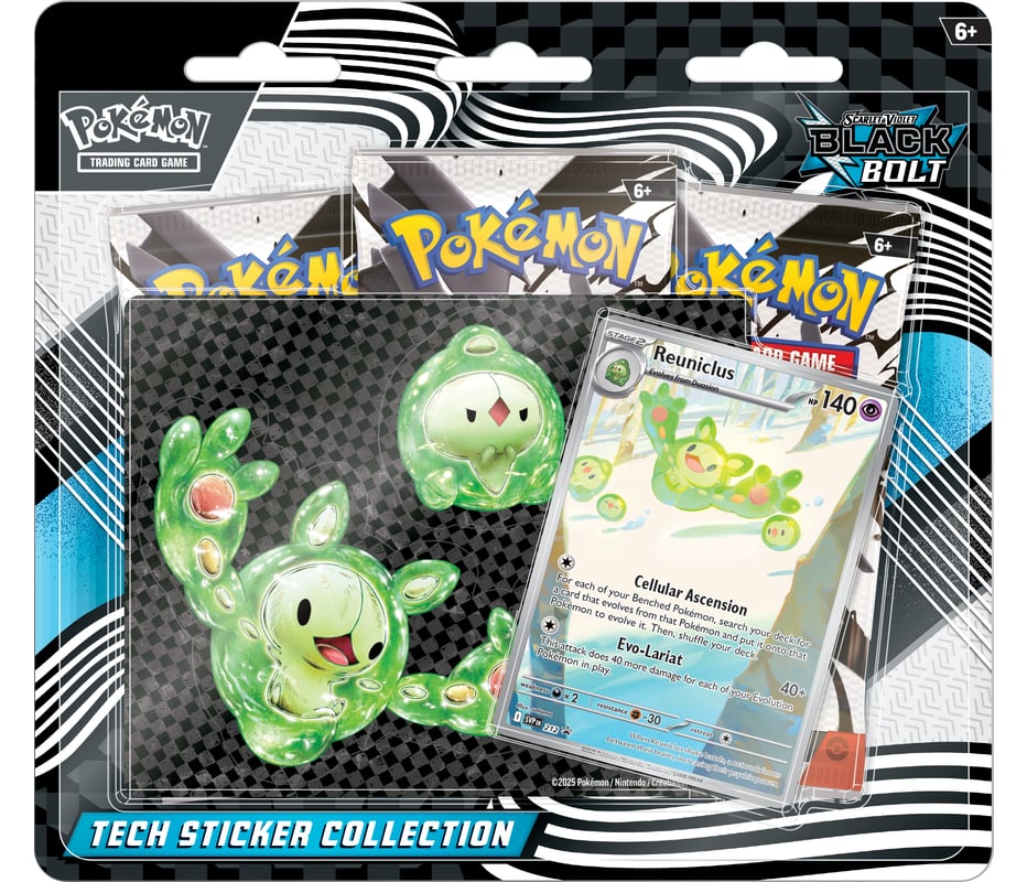 Pokemon Scarlet & Violet: Black Bolt (Reuniclus) Tech Sticker Collection Blister (ENG) Pokémon