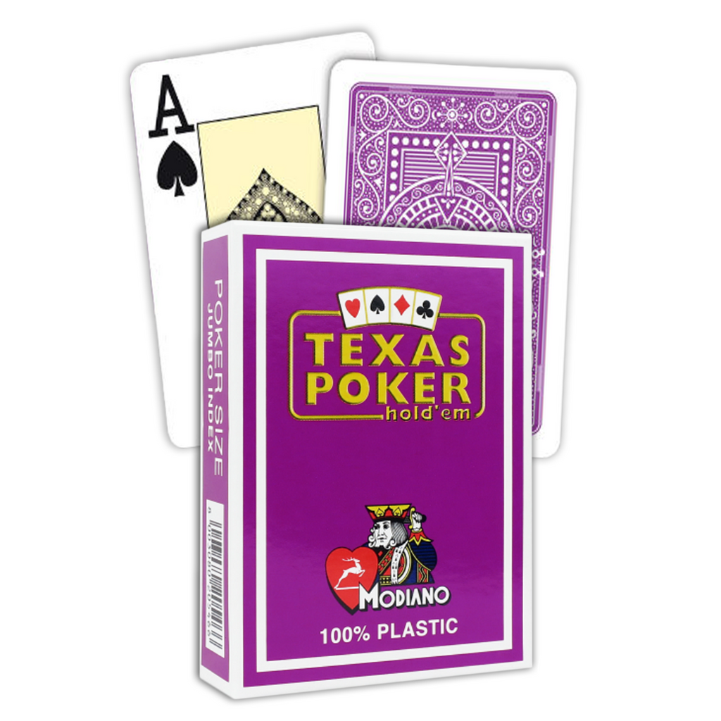 Modiano Texas Poker Hold Em Jumbo Index cards (purple) Modiano
