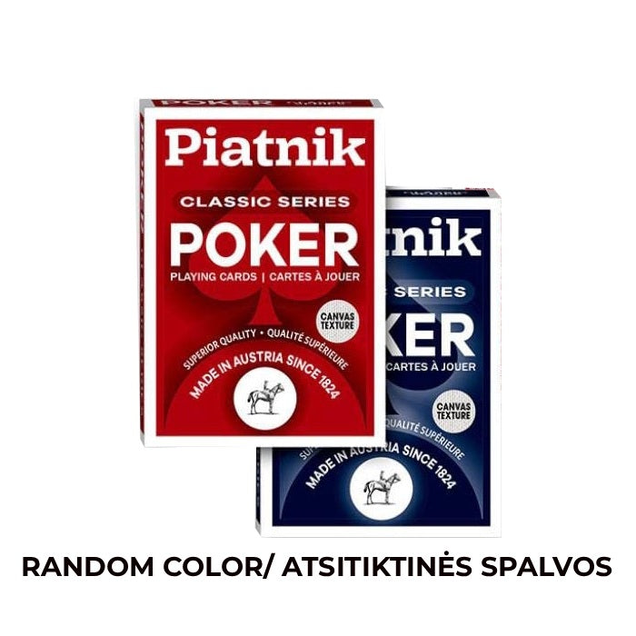 Piatnik Classic Series 4 Index Poker Cards Deck 1 pc. (red or blue)