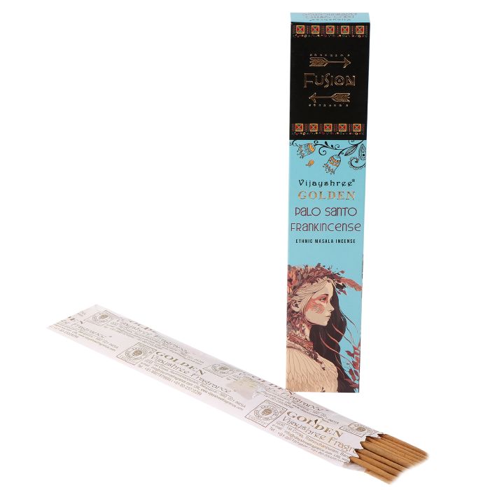 Golden Palo Santo and Frankincense Incense Sticks Ancient Wisdom