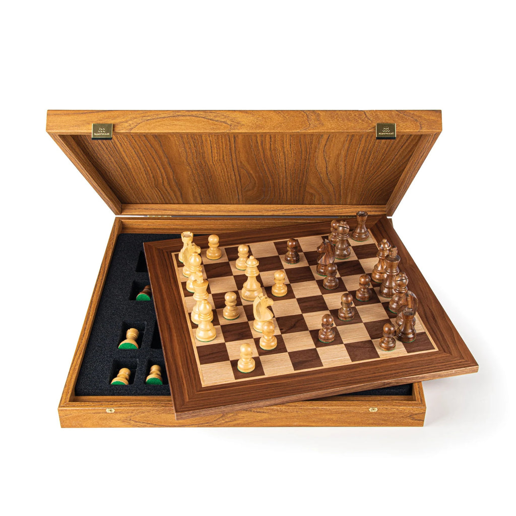 Walnut Chess set 50x50cm (Large) with Staunton Chessmen Manopoulos Manopoulos