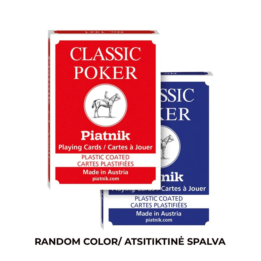 Piatnik Classic 2 Index Poker Cards Deck 1 pc. (red or blue)
