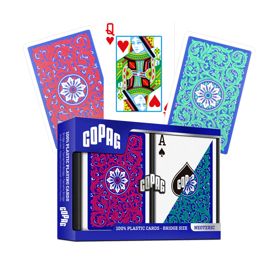 Elite Bridge Size Regular Index Playing Cards Double Deck (red and green) Copag Copag