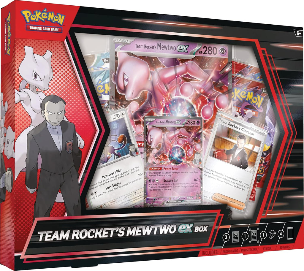 Pokemon Destined Rivals: Team Rocket's Mewtwo ex Collection Box (4 Pack) (ENG) Pokémon