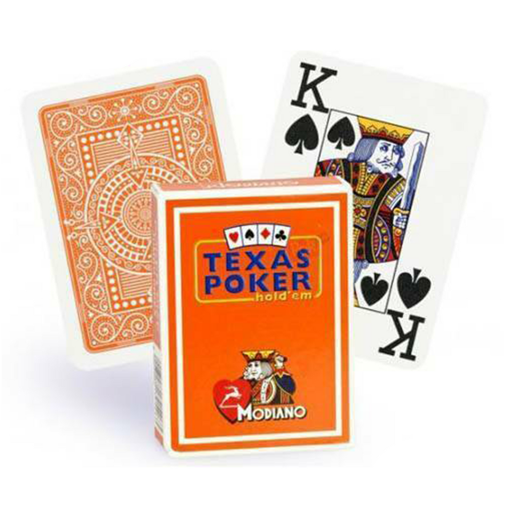 Modiano Texas Poker Hold Em Jumbo Index cards (orange) Modiano